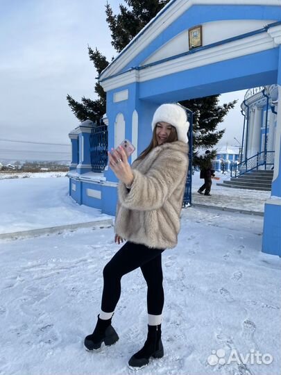 Шуба из эко меха