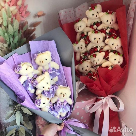 Букеты из мягких игрушек