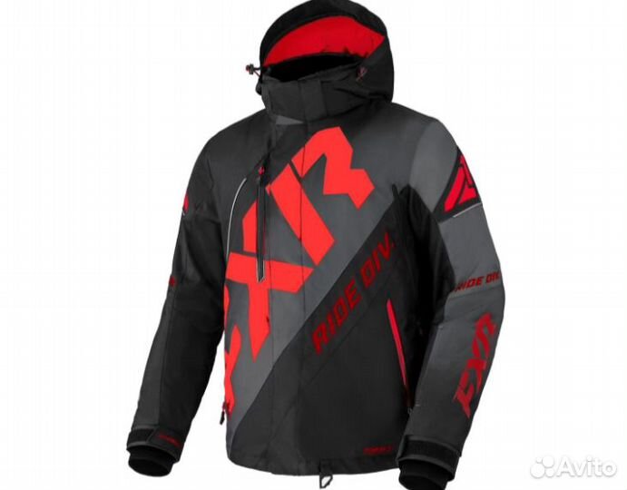 Снегоходная куртка FXR CX 22 Black-Char Fade/Red