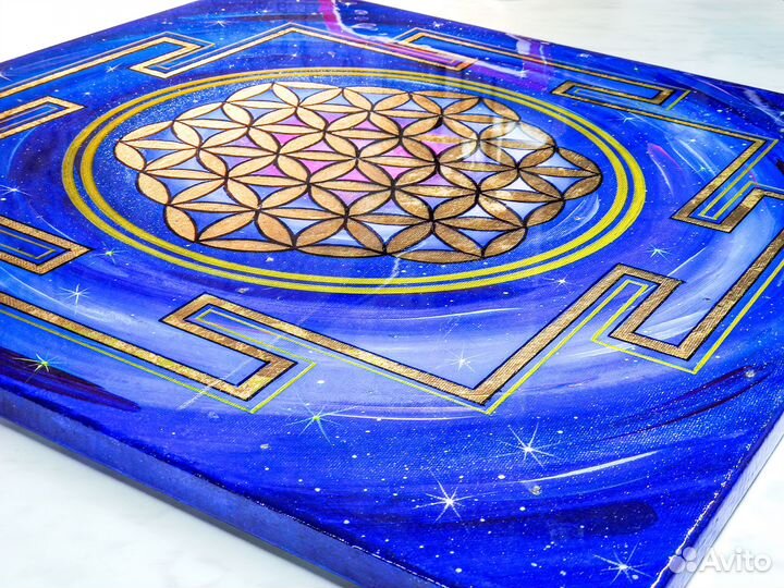 Мандала, интерьерная Картина 50х50см Холст, Акрил