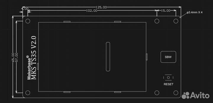 Дисплей сенсорный MKS TS35 v2.0