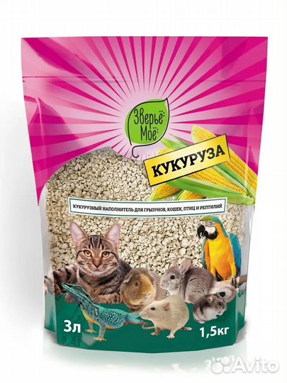 Кукурузный наполнитель 1,5кг/3л 