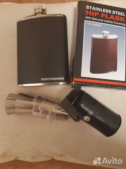 Подарочный набор для мужчин фляшка и 4 шт стопки