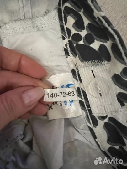 Леопардовые джинсы button blue 140