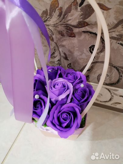 Букеты из мыльных роз