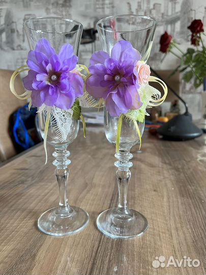 Фужеры бокалы свадебные