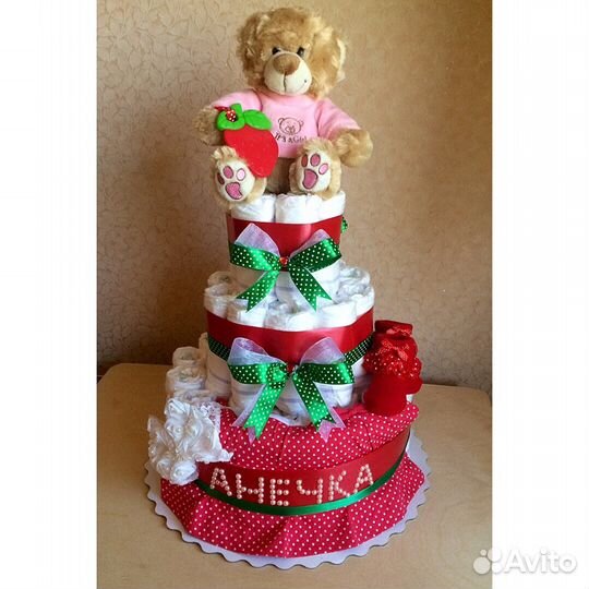 Подарок на выписку- Тортики из подгузников для нов