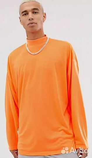 Лонгслив с горлом оверсайз ASOS