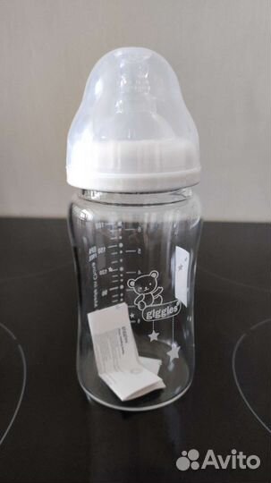 Новая бутылочка для кормления стеклянная Giggles