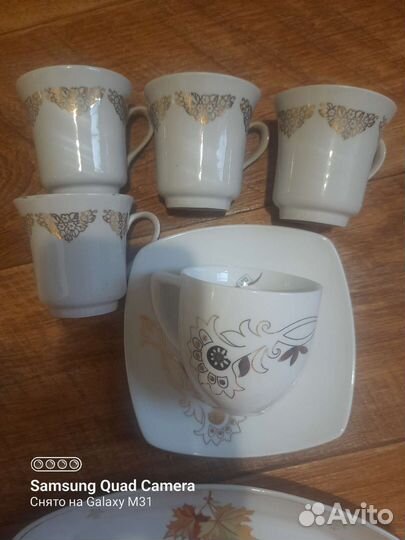 Чашка с блюдцем,стопки из ссср,селедочницы