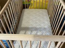Кроватка для новорожденных IKEA с матрасом
