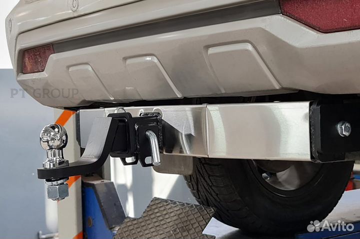 Фаркоп под квадр нерж нак Mitsubishi Pajero Sport3