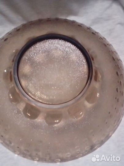 Ваза фруктовница цветное стекло Неман СССР