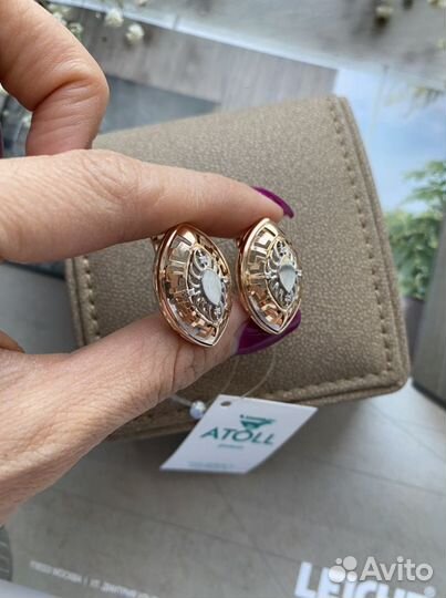 Золотые серьги под versace 585 новые