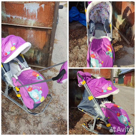Детские санки коляска бу