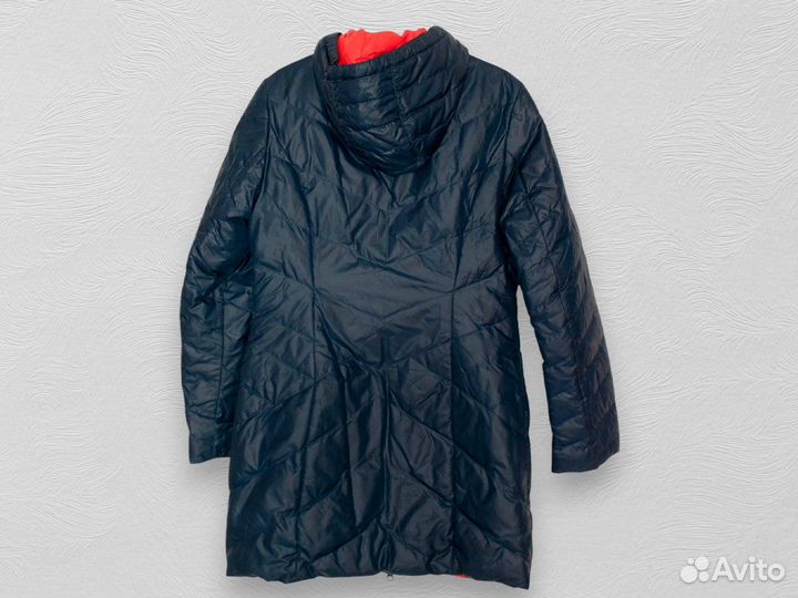 Женское пальто-пуховик двухстороннее зимнее