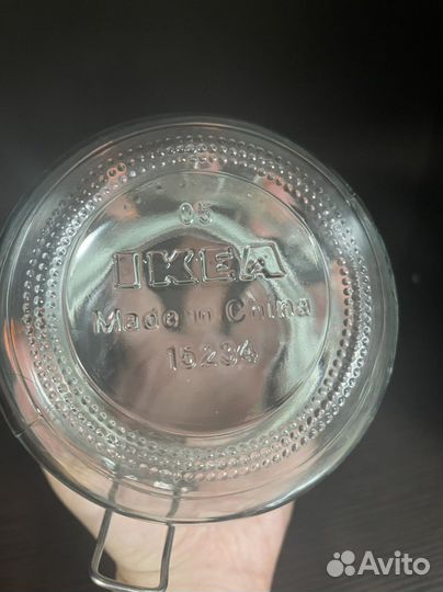 Банка IKEA стеклянная с крышкой
