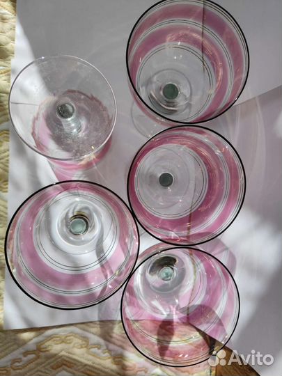 Фужеры. Бокалы. Цв.стекло, Марганец СССР