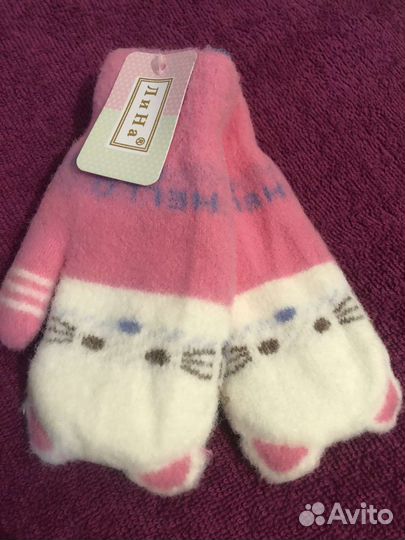 Шапки варежки для девочек