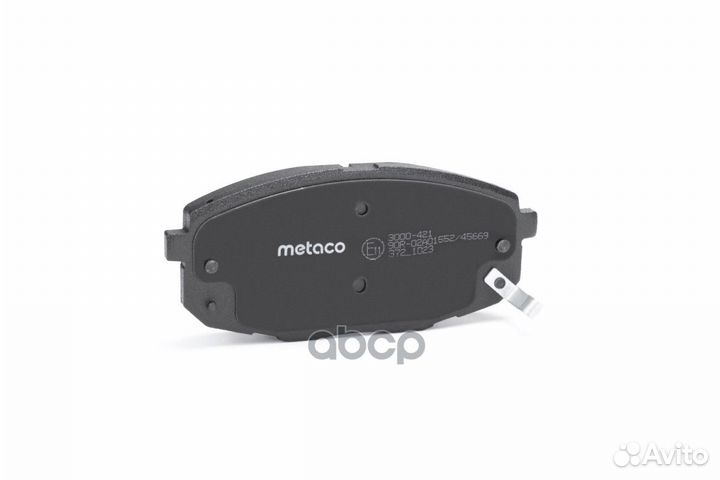 Колодки тормозные дисковые 3000-421 metaco