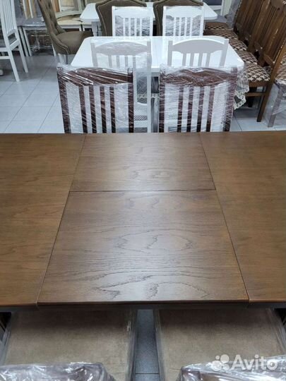 Новый кухонный стол 120/80 (+50см) и стулья