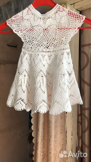 Платье десткое вязаное ручной работы