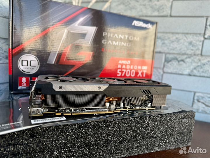 Видеокарта Rx 5700 XT 8GB ASRock Phantom/Пломба