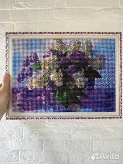 Картина из алмазной мозаики, ручная работа