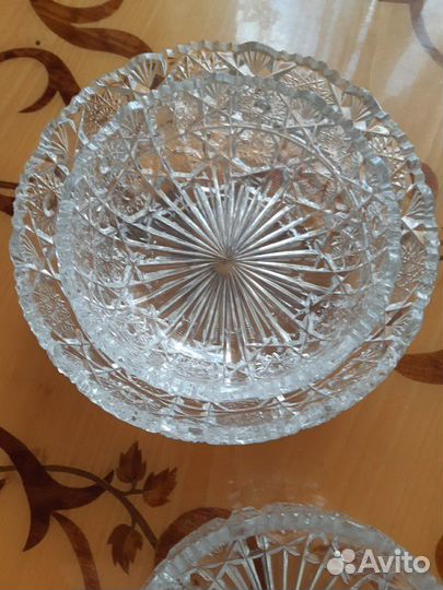 Хрустальная ваза салатница