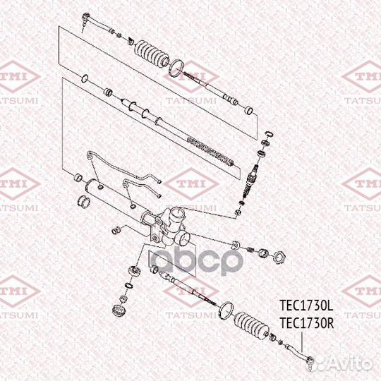 Наконечник рулевой тяги TEC1730R tatsumi