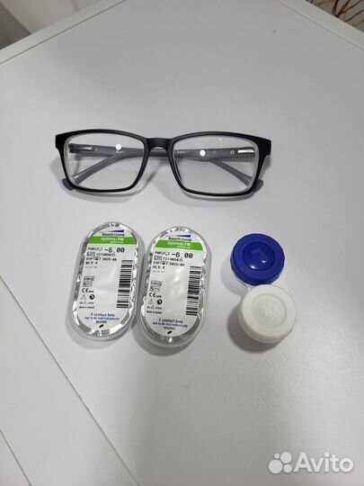 Очки и контактные линзы на -6