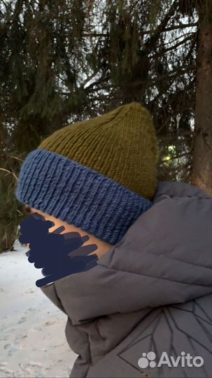 Шапка вязанная мужская (Ручная работа)