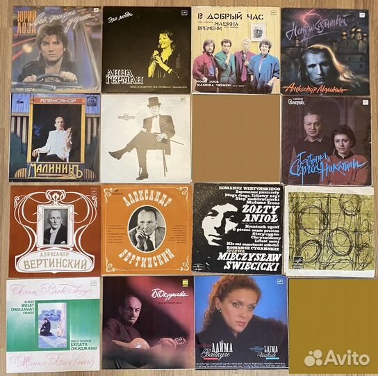 Виниловые пластинки рок фолк романсы и др