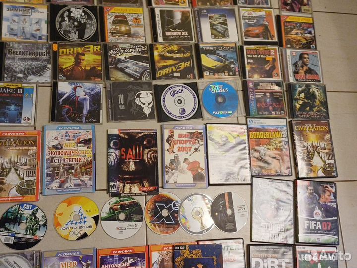 Диски с играми на пк и Playstation 2