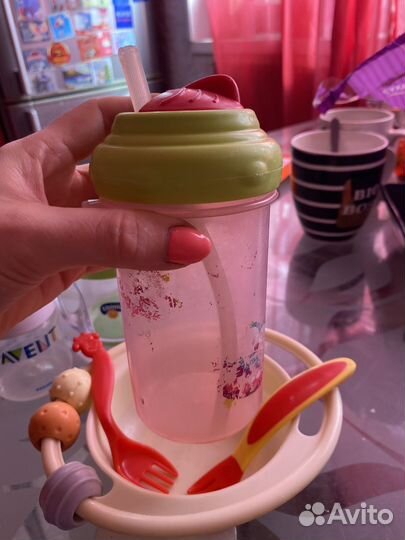 Посуда детская поильник бутылочка для кормления