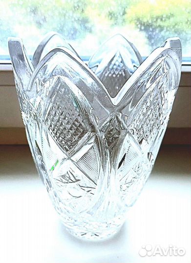 Хрустальная ваза под цветы. СССР