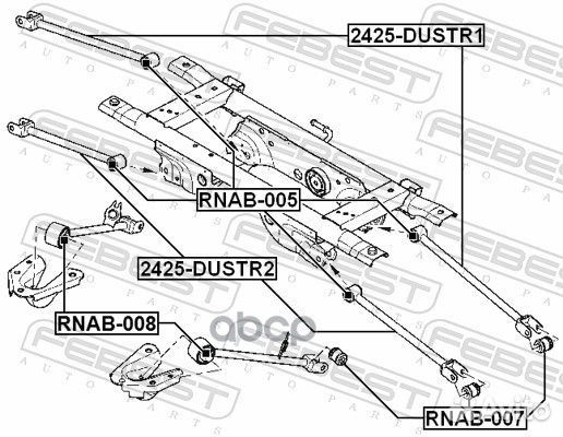 Сайлентблок задн подвески renault duster 2011