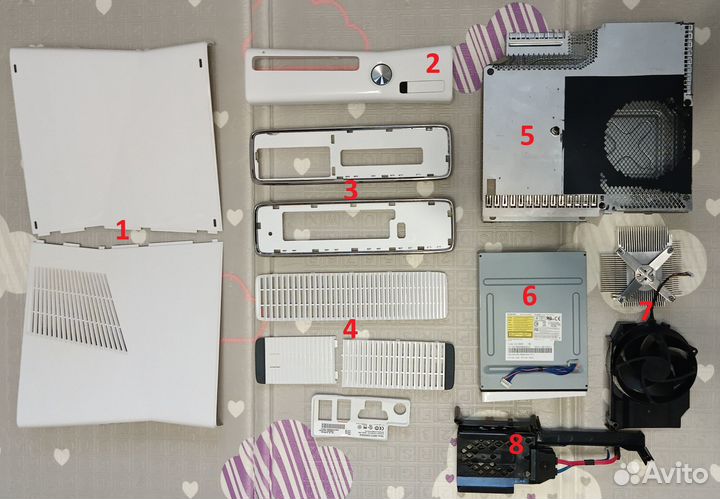 Xbox 360 Slim/Fat разбор запчасти