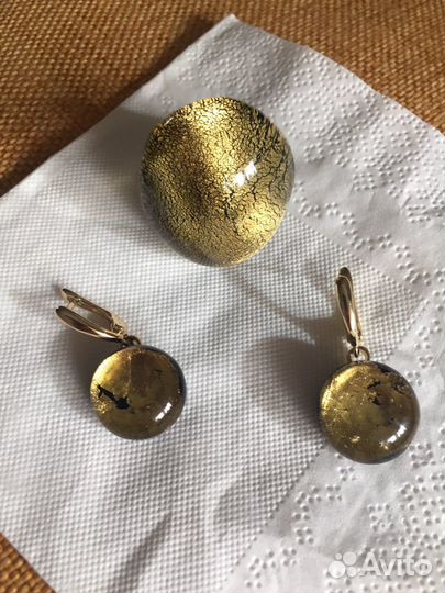 Комплект мурановское дутое стекло