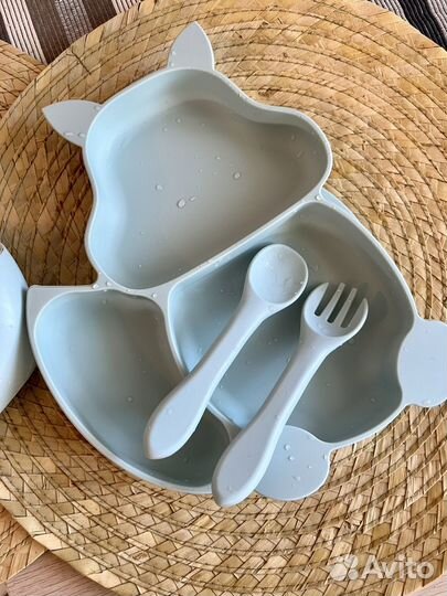 Силиконовая детская посуда набор