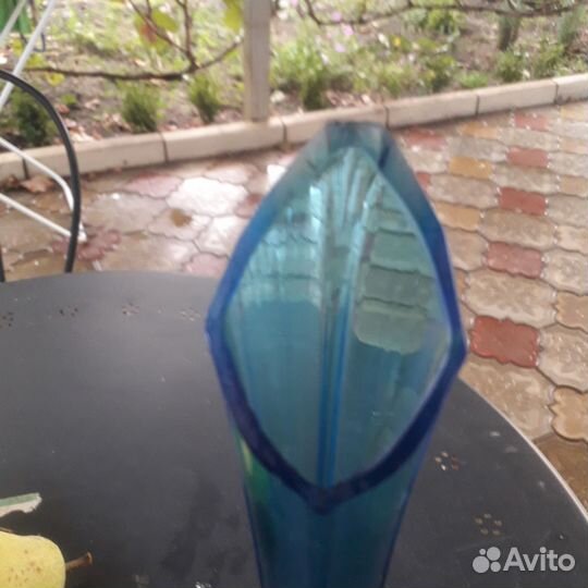 Ваза цветное стекло винтаж