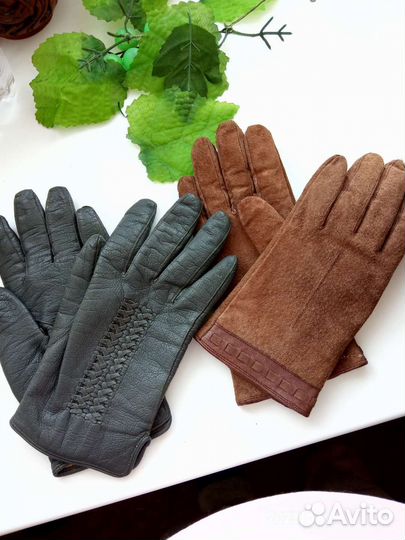 Перчатки женские кожаные бу