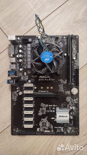 Материнская плата Asrock h110 pro BTC+