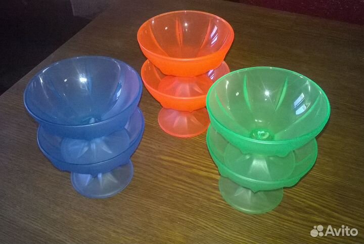 Набор креманок. Матовое стекло. Франция. Винтаж