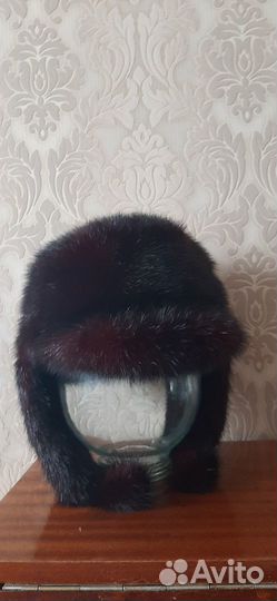 Норковая шапка с ушками