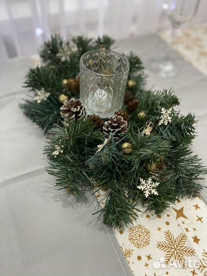 Скатерь новогодняя,дорожки,салфетки