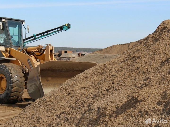 Песок природный крупный от 3кубов