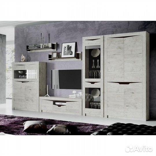 Витрина Соренто дуб бонифаций / кофе структурный м