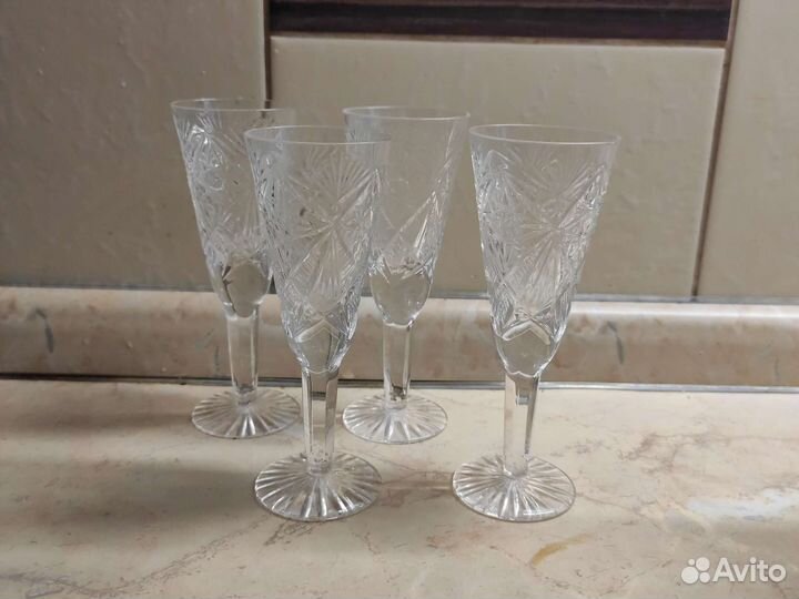 Хрустальные рюмки и бокалы СССР