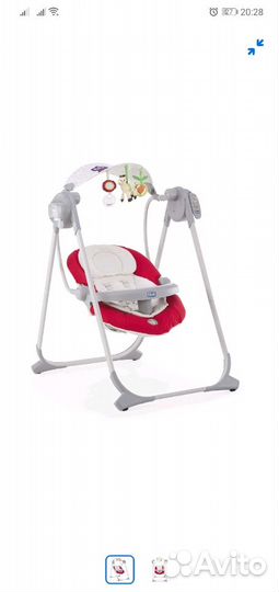 Детская кресло качель chicco